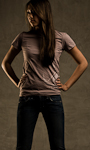 womens tee crewneck black cinder